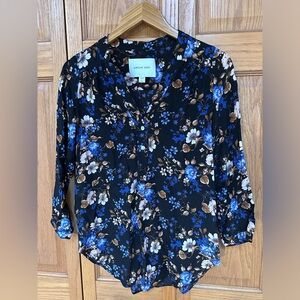 Amour Vert Floral Silk Blouse